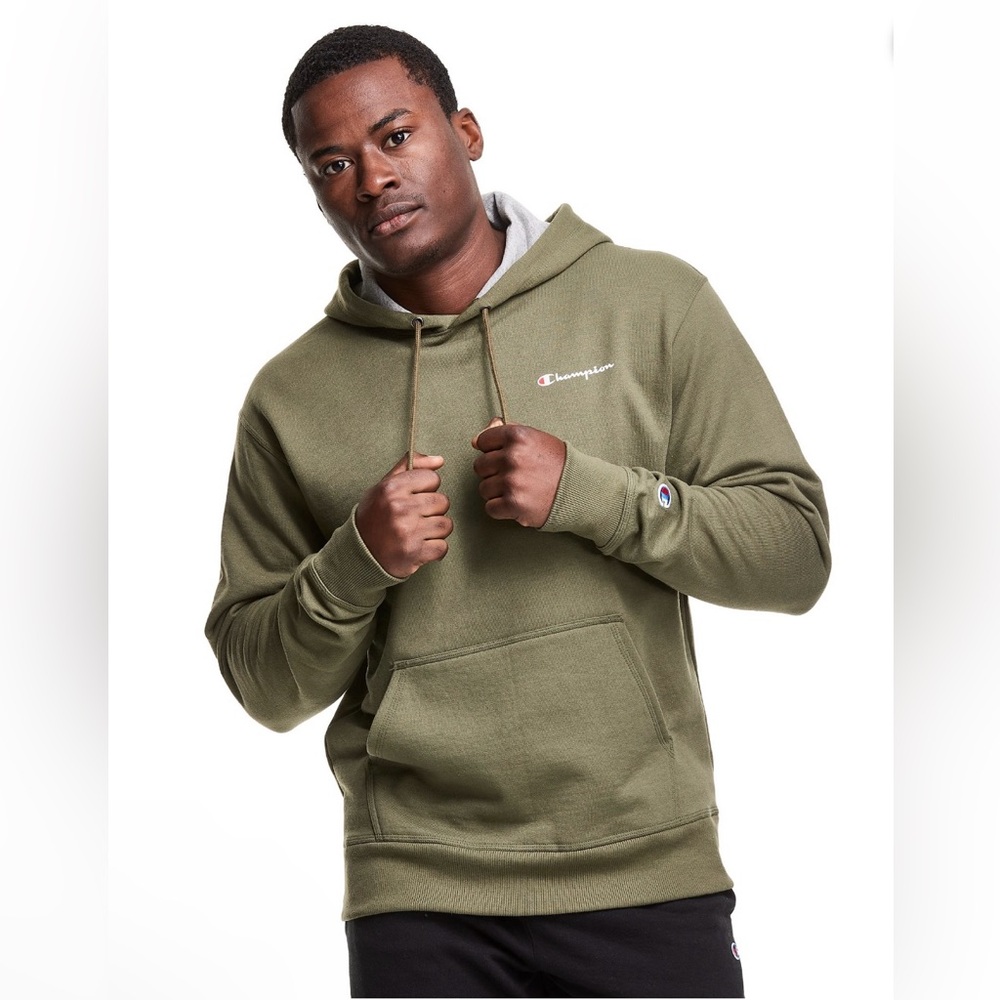 CHAMPION Olive Green Men’s Hoodie Sweatshirt Size: 2XL
